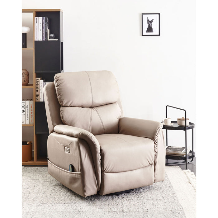 Beliani - GLORIE - Massagestoel - Taupe - Kunstleer