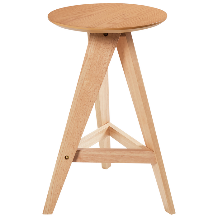 Beliani - AROMA - Barkruk set van 2 - Lichtbruin - Rubberhout