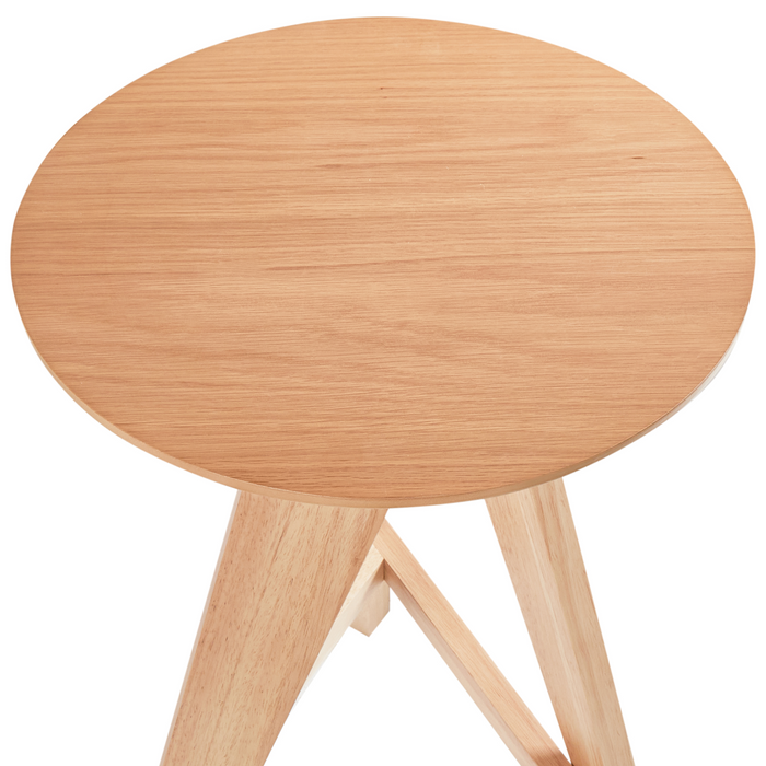 Beliani - AROMA - Barkruk set van 2 - Lichtbruin - Rubberhout