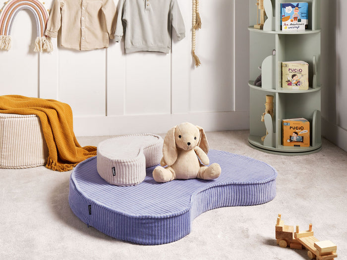 Beliani - NILI - Vloerkussen - Lichtviolet - Fluweel