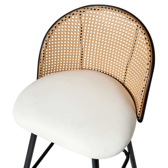 Beliani - NATHAN - Barkruk set van 2 - Wit - 99 cm - Kunstleer