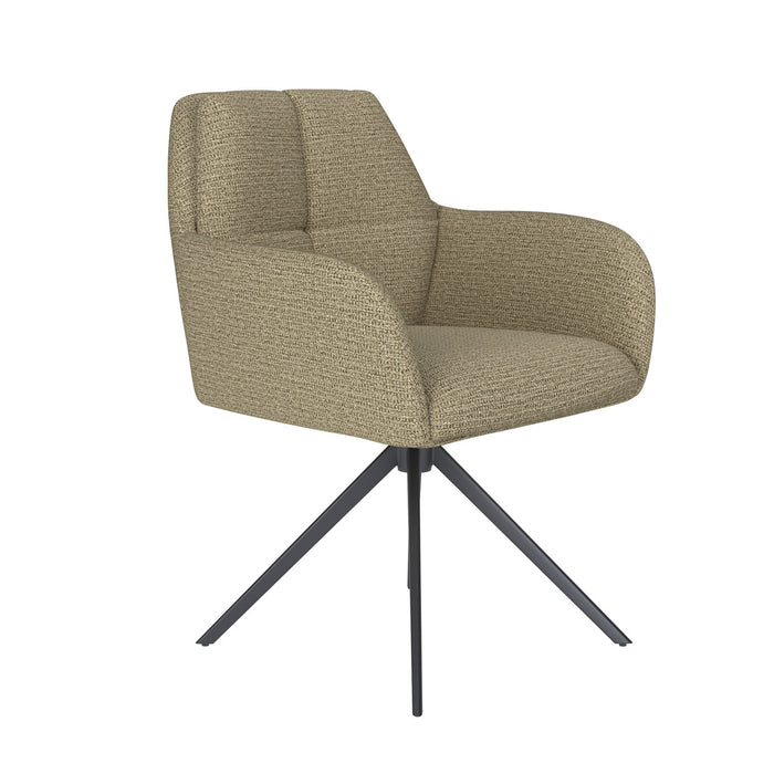 Housecraft Living Pete Eetkamerstoel Draaibaar Metaal Pistache groen