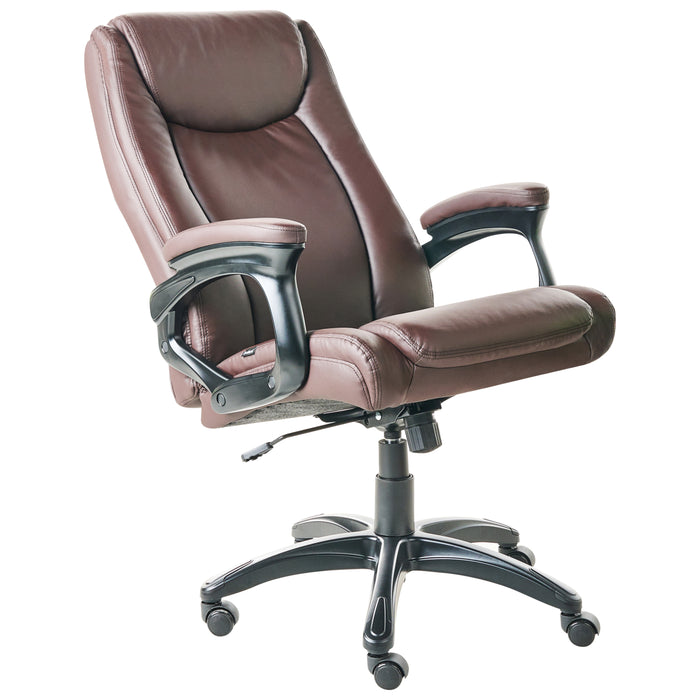Beliani - GRACEFUL - Bureaustoel - Donkerbruin - Kunstleer