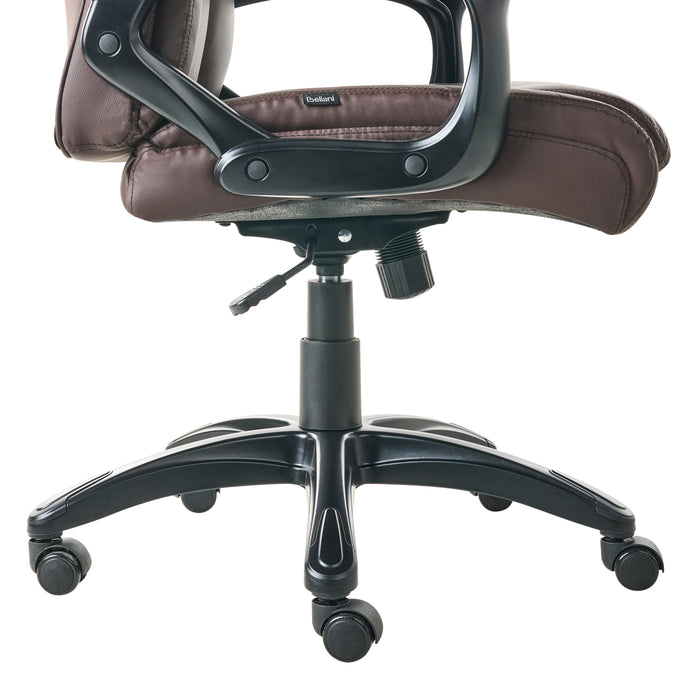 Beliani - GRACEFUL - Bureaustoel - Donkerbruin - Kunstleer