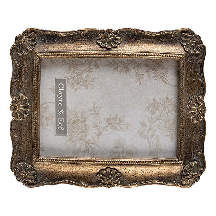 Clayre & Eef Fotolijst 10x15 cm Goudkleurig Polyresin