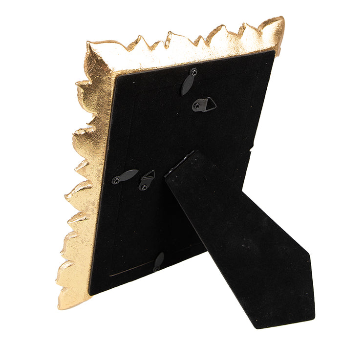 Clayre & Eef Fotolijst 10x15 cm Goudkleurig Kunststof Bladeren