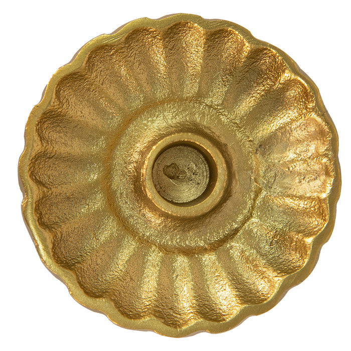 Clayre & Eef Kandelaar Ø 11x3 cm Goudkleurig Aluminium