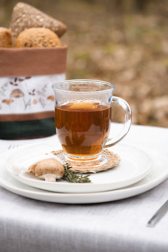 Clayre & Eef Onderzetters voor Glazen Ø 12 cm Bruin Zeegras