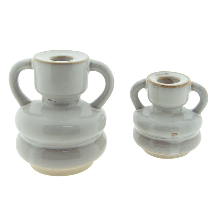 Clayre & Eef Kandelaar 11 cm Beige Porselein