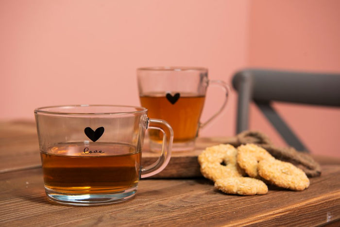 Clayre & Eef Theeglas 450 ml Glas Hart