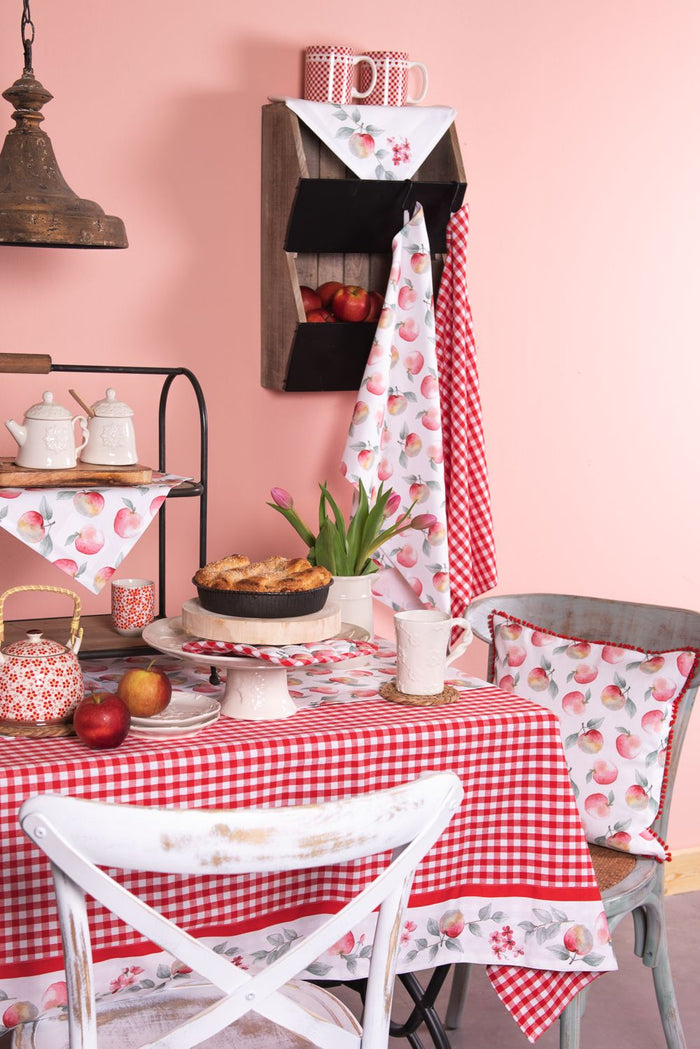 Clayre & Eef Theepot met Filter 700 ml Rood Keramiek Bloemen