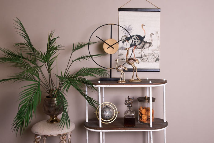 Clayre & Eef Barkruk Ø 34x78 cm Bruin IJzer