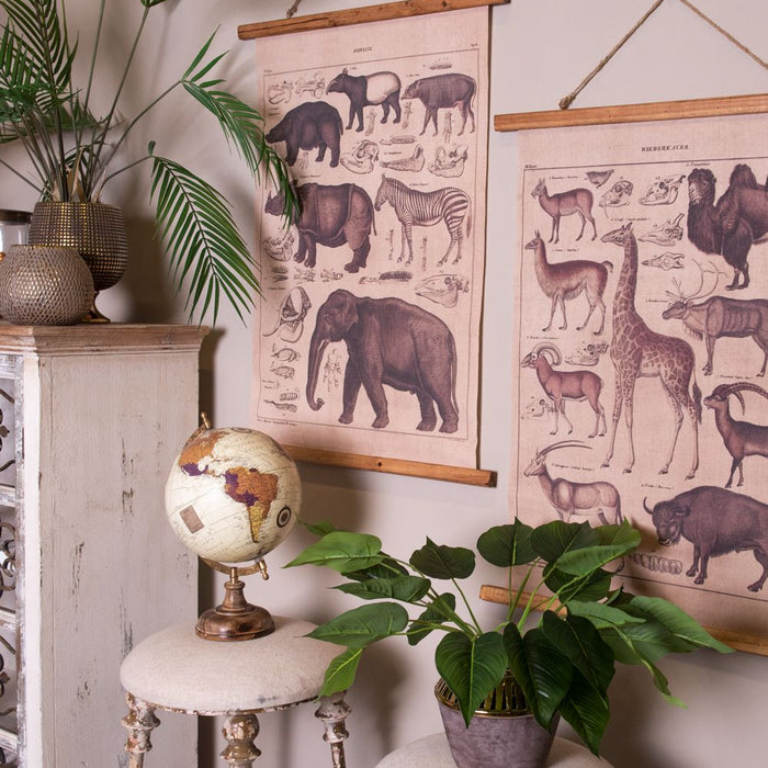 Clayre & Eef Barkruk Ø 34x78 cm Bruin IJzer