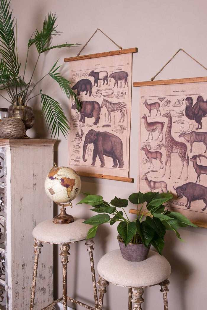 Clayre & Eef Barkruk Ø 34x78 cm Bruin IJzer