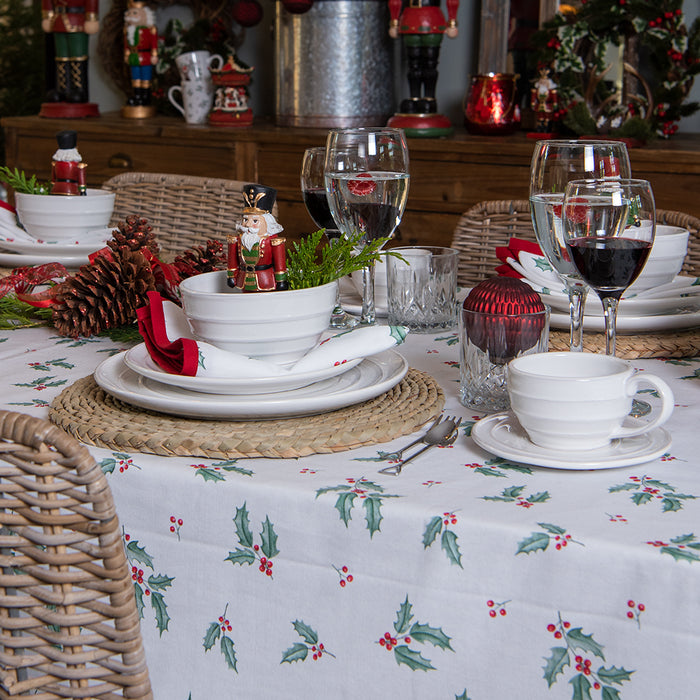 Clayre & Eef Servetten Papier Set van 20 33x33 cm (20) Wit Bruin