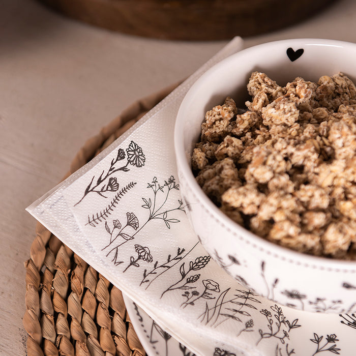 Clayre & Eef Servetten Papier Set van 20 33x33 cm (20) Beige Papier