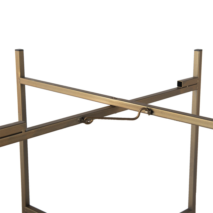 Clayre & Eef Bijzettafel Ø 52x40 cm Koperkleurig Metaal