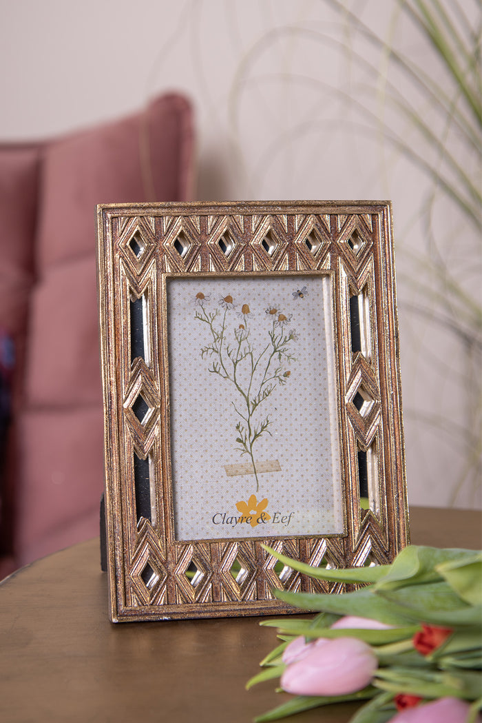 Clayre & Eef Fotolijst 10x15 cm Goudkleurig Polyresin