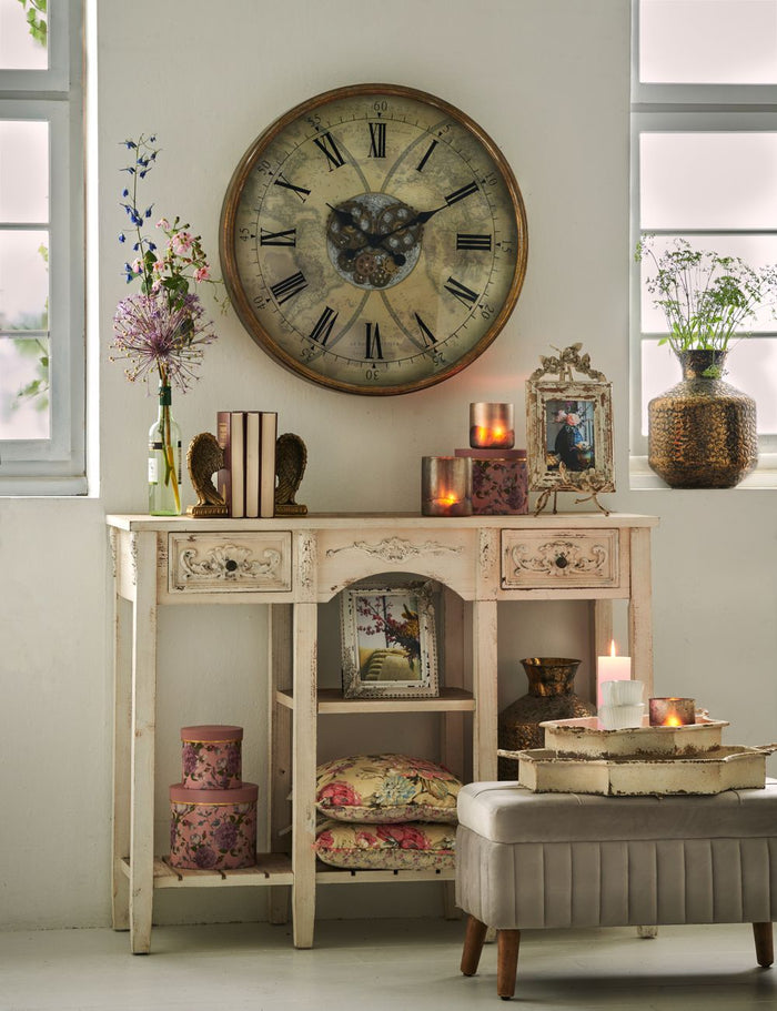 Clayre & Eef Fotolijst 15x20 cm Beige Kunststof Bloemen