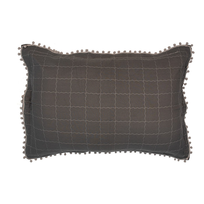 Clayre & Eef Bedsprei 220x240 cm Grijs Polyester Sprei