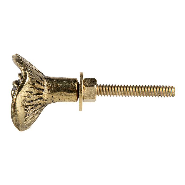 Clayre & Eef Deurknop Bloem Ø 3x3 cm Goudkleurig Metaal