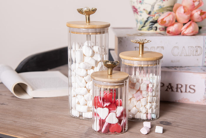 Clayre & Eef Deurknop Bloem Ø 3x3 cm Goudkleurig Metaal