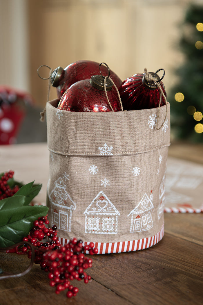 Clayre & Eef Theedoek 50x70 cm Bruin Katoen Gingerbread house