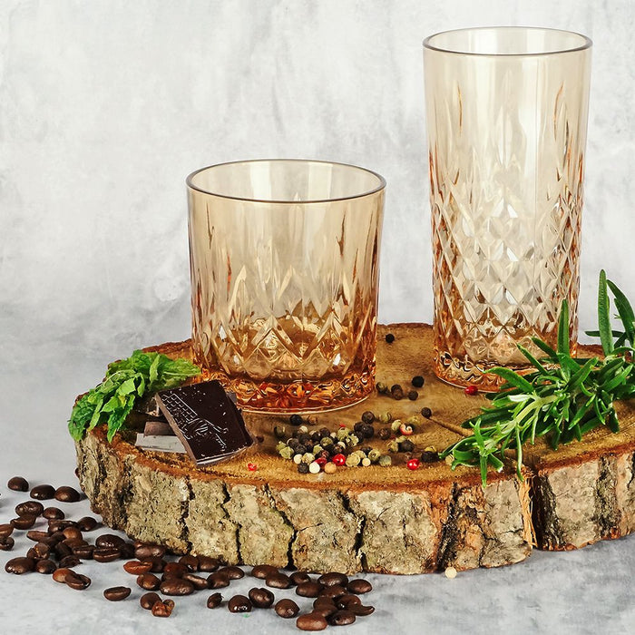 Clayre & Eef Waterglas 280 ml Bruin Glas