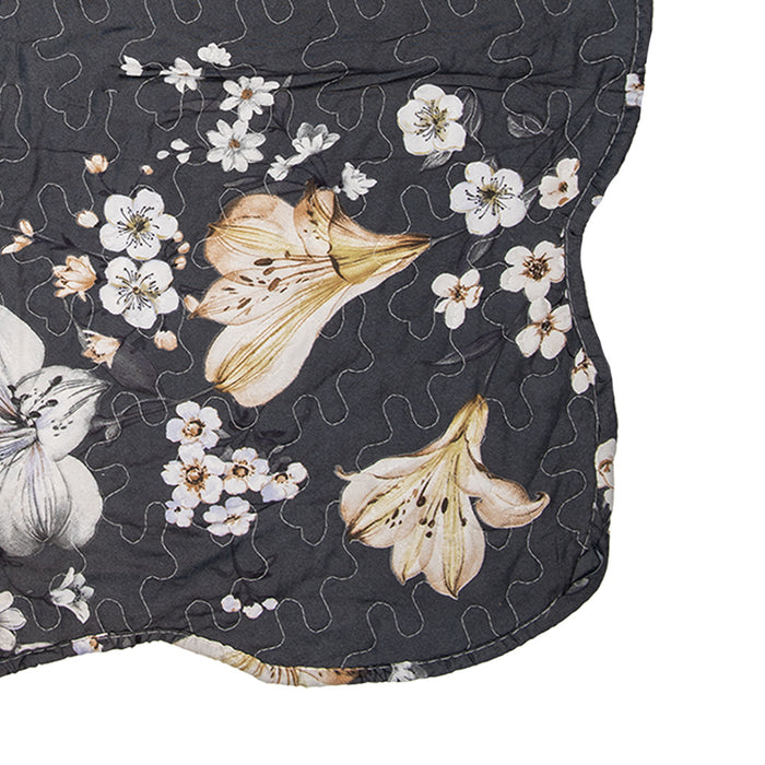 Clayre & Eef Bedsprei 180x250 cm Grijs Beige Polyester Sprei