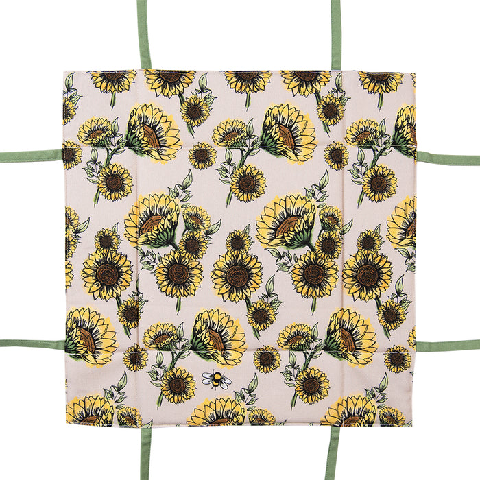 Clayre & Eef Broodmand 35x35x8 cm Beige Geel Katoen Zonnebloemen