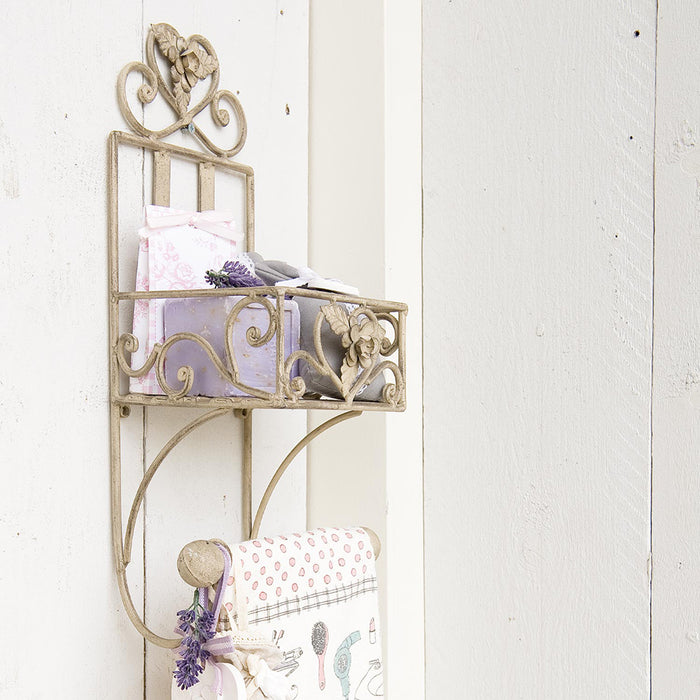 Clayre & Eef WC Rol Houder 20x15x43 cm Beige IJzer