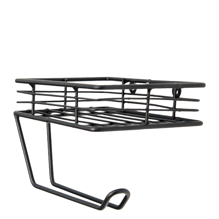 Clayre & Eef WC Rol Houder 20x12x12 cm Zwart IJzer