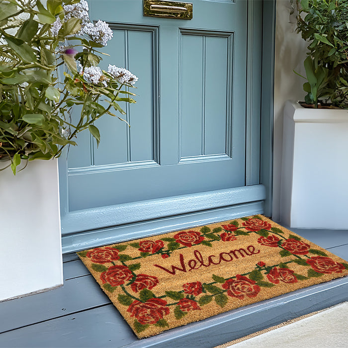 Clayre & Eef Deurmat 75x45 cm Rood Kokos