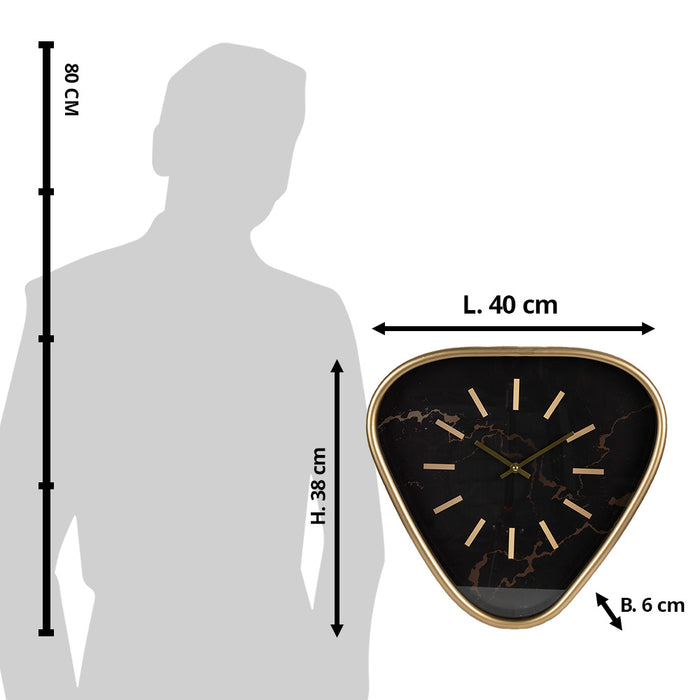 Clayre & Eef Wandklok 38 cm Bruin IJzer