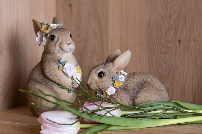 Clayre & Eef Beeld Konijn 10 cm Bruin Polyresin