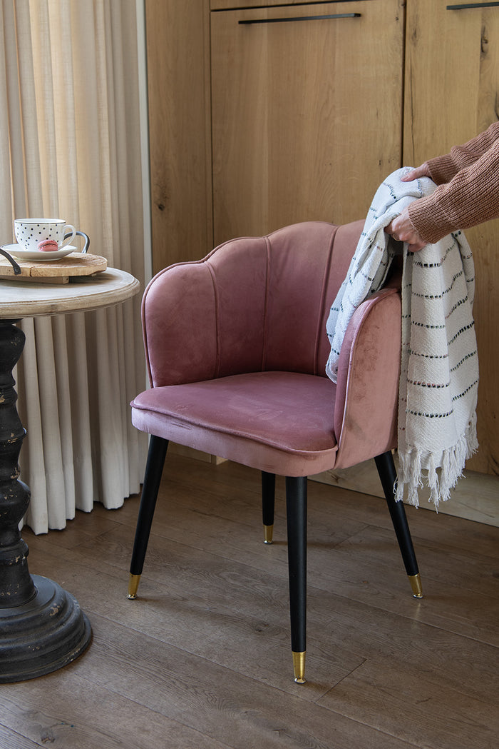 Clayre & Eef Plaid 125x150 cm Beige Zwart Katoen Strepen Deken