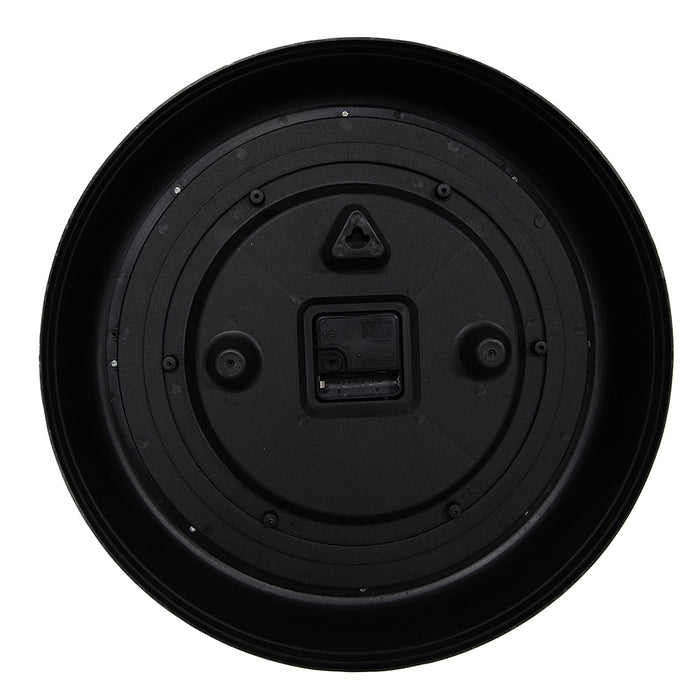 Clayre & Eef Wandklok Ø 40x7 cm Zwart Beige Kunststof Glas Brooklyn