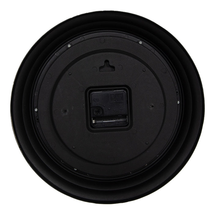 Clayre & Eef Wandklok Ø 29x5 cm Bruin Grijs Kunststof Glas