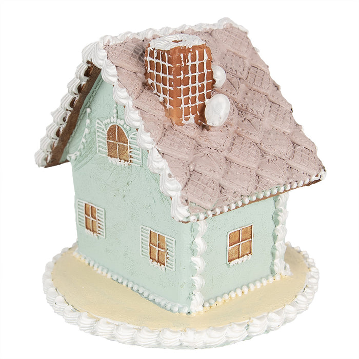 Clayre & Eef Gingerbread house 12 cm Blauw Polyresin
