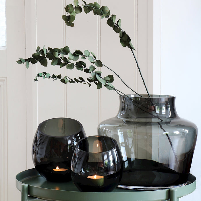 Vase The World - Moho grey waxinelichthouder Ø15,5 x H15 cm - 2st.