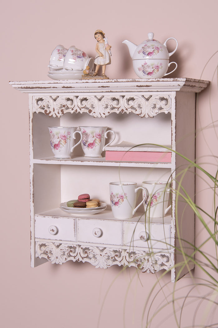 Clayre & Eef Beeld Meisje 15 cm Beige Polyresin