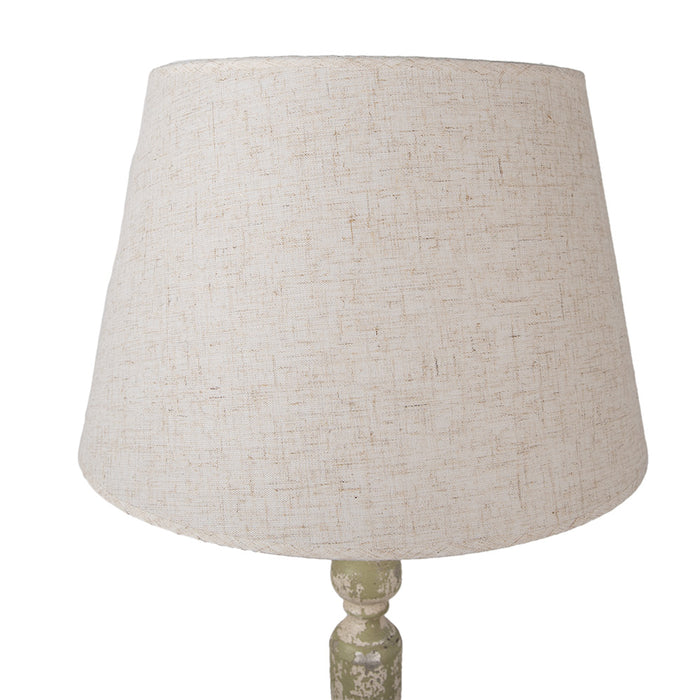 Clayre & Eef Tafellamp Ø 38x88 cm Beige IJzer Bureaulamp