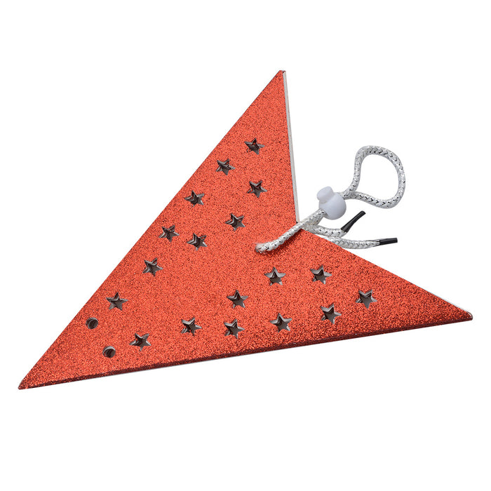 Clayre & Eef Hangende ster 30x10x30 cm Rood Papier