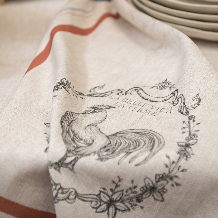 Clayre & Eef Servetten Katoen Set van 6 40x40 cm Beige Katoen Haan