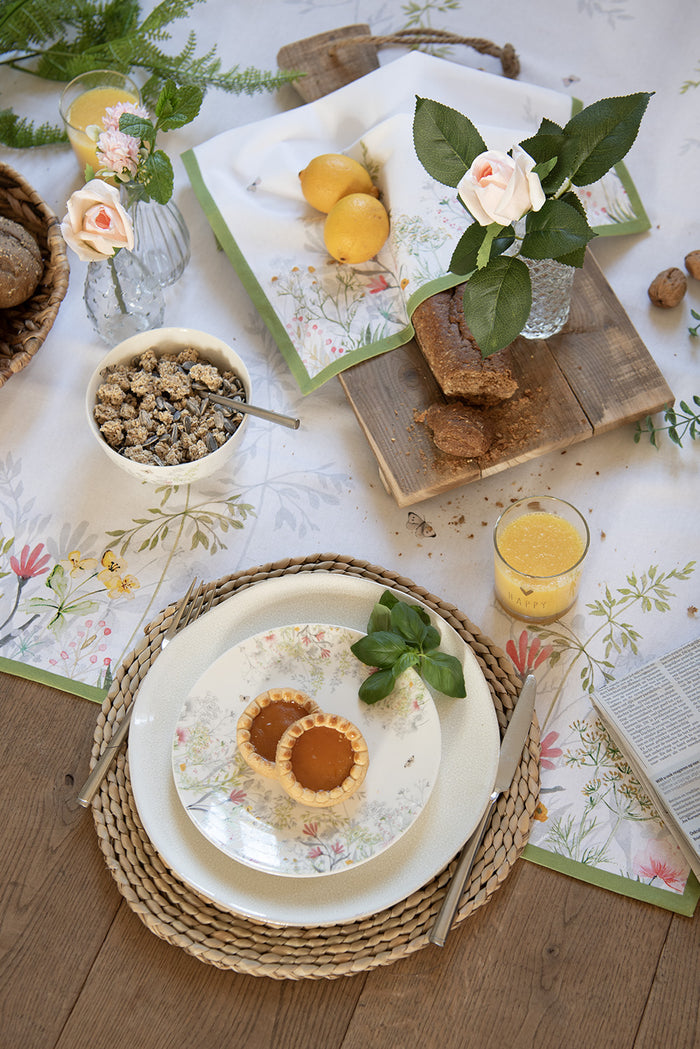 Clayre & Eef Servetten Katoen Set van 6 40x40 cm Wit Katoen