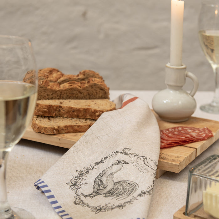 Clayre & Eef Servetten Katoen Set van 6 40x40 cm Beige Katoen Haan