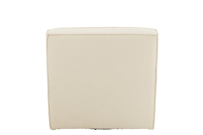 J-Line zetel Draaiend Vierkant - hout|schuim - ecru