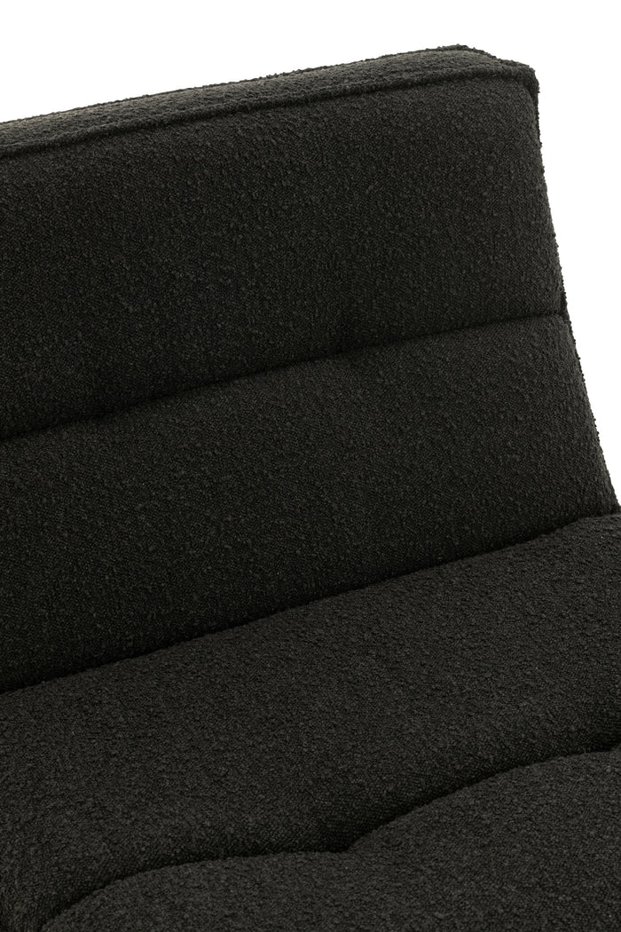 J-Line zetel Draaiend Vierkant - hout|textiel - zwart