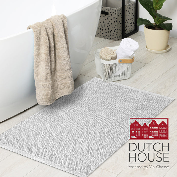 Dutch House Badmat Formia - white 50x80cm