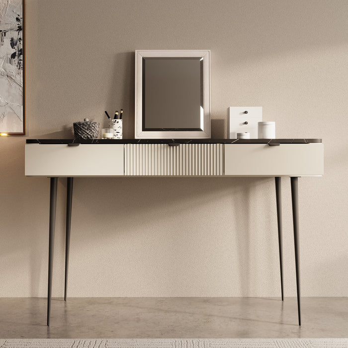 Meubella - Kaptafel Mace - Beige - 130 cm